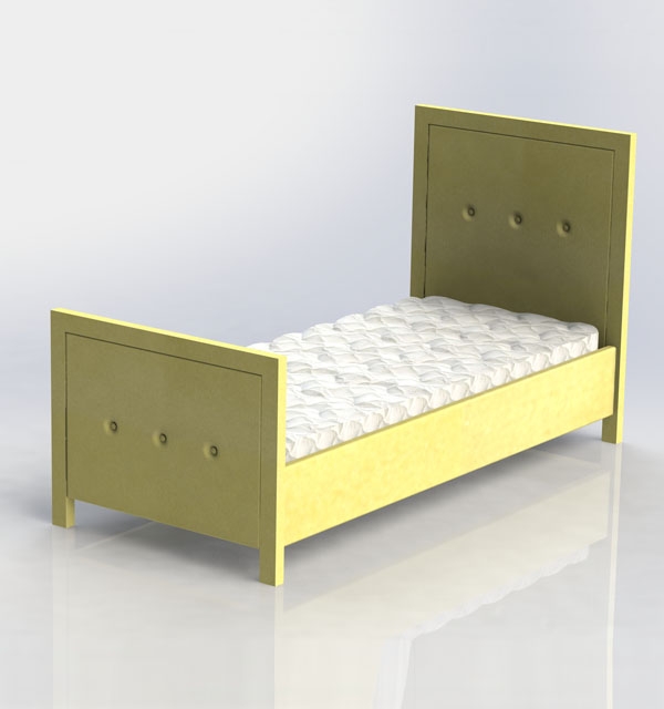 3д модель кровати