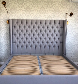 Изголовье с каретной стяжкой