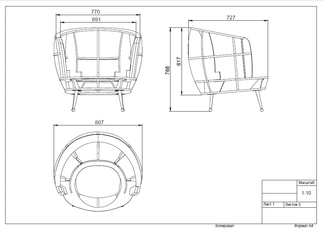 Макет дизайнерского стула | Картинка 1