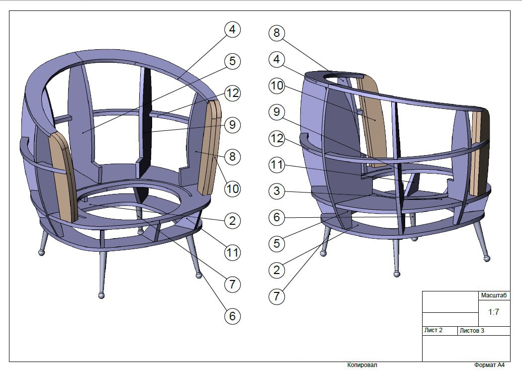 Макет дизайнерского стула | Картинка 2